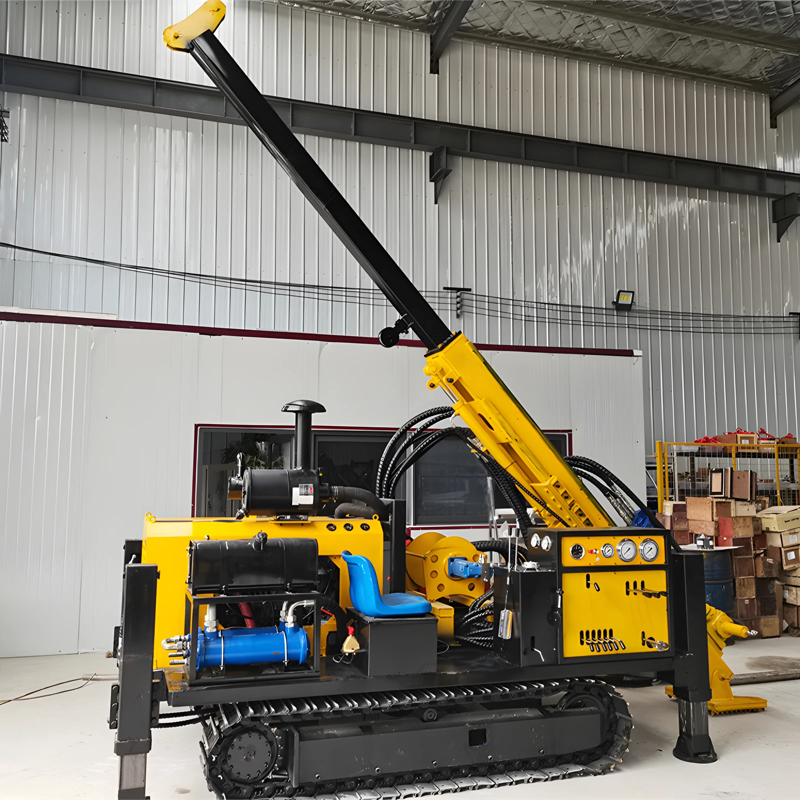 Hot Sale Fully Automatic 300m Depth Water Well Drilling Rig Hydraulic Clamp Core Components Motor Rotary Drilling Rig Customized