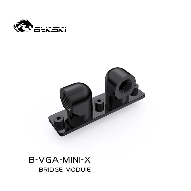 BYKSKI G1/4' Dual 90 Degree Rotating Bridge Module Rotated 360 Degrees To Adapt Water Cooling Accessories Fittings B-VGA-MINI-X