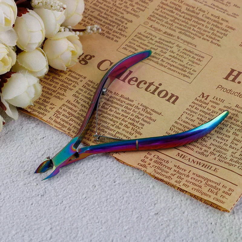 1 stks Nail Art Cuticle Nipper Cutter Pedicure Clipper Rvs Tool
