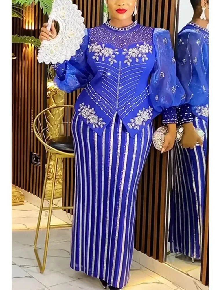 Robes africaines pour femmes, nouvelle mode, grande taille, paillettes, Robe longue de soirée, Dashiki Ankara, tenues, vêtements africains, 2025