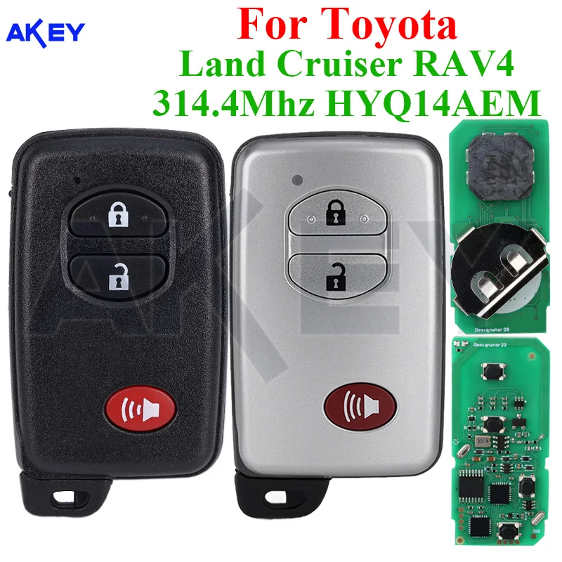 Keyless Go Car Key HYQ14AEM Aftermarket for Toyota Rav4 Land Cruiser HYQ14AAB-660 4D-67 314.4MHz 89904-0R060 6601 3370