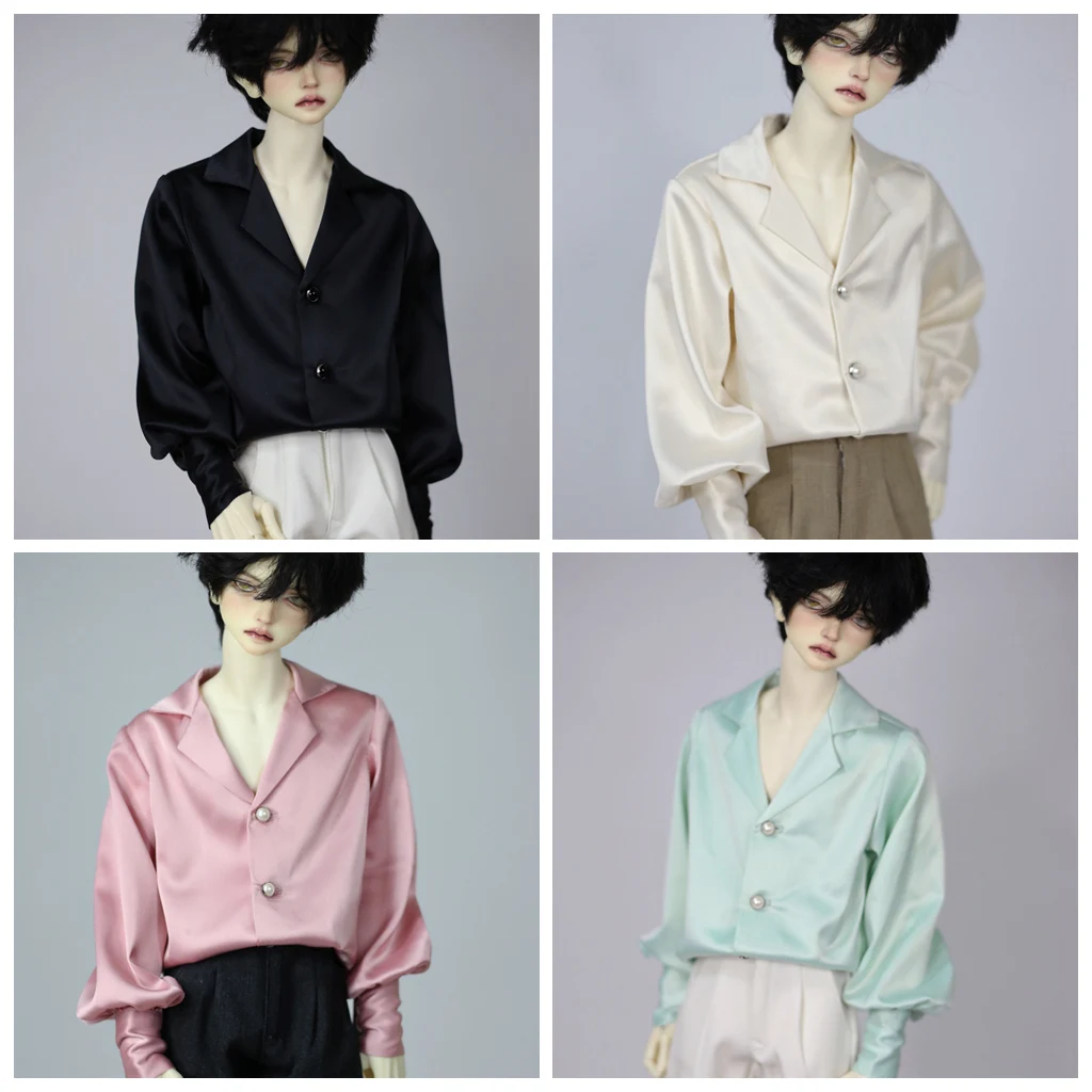 

1/4 1/3 Scale BJD Clothes Long Sleeved Acetate Silk Shirt Tops For BJD/SD MSD SD13 POPO68 SSDF ID75 Uncle Doll Accessories C2128