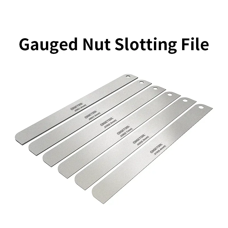 Hot Products-Gauged Nut Slotting File Set For Banjo Electric Acoustic Guitar String Action Adjustment Repair And Guitar Making T