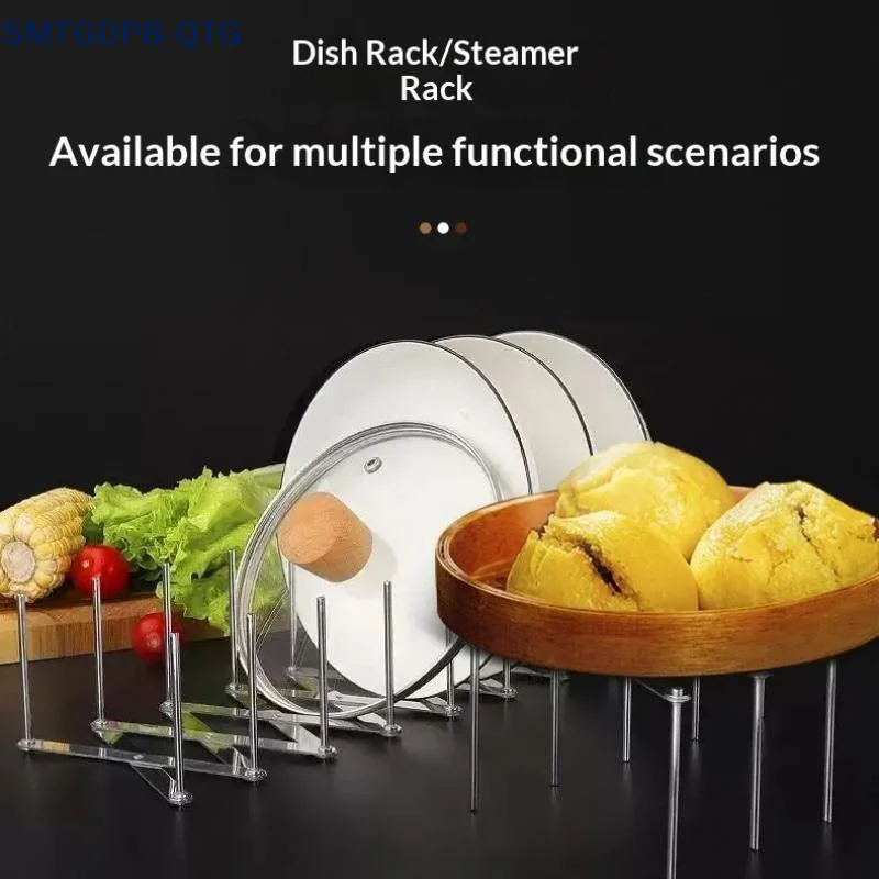 Hot Stainless Steel Dish Rack Adjustable Kitchen Drainer Foldable Utensil Holder For Dishes Cups Pots & Lids Space Saving