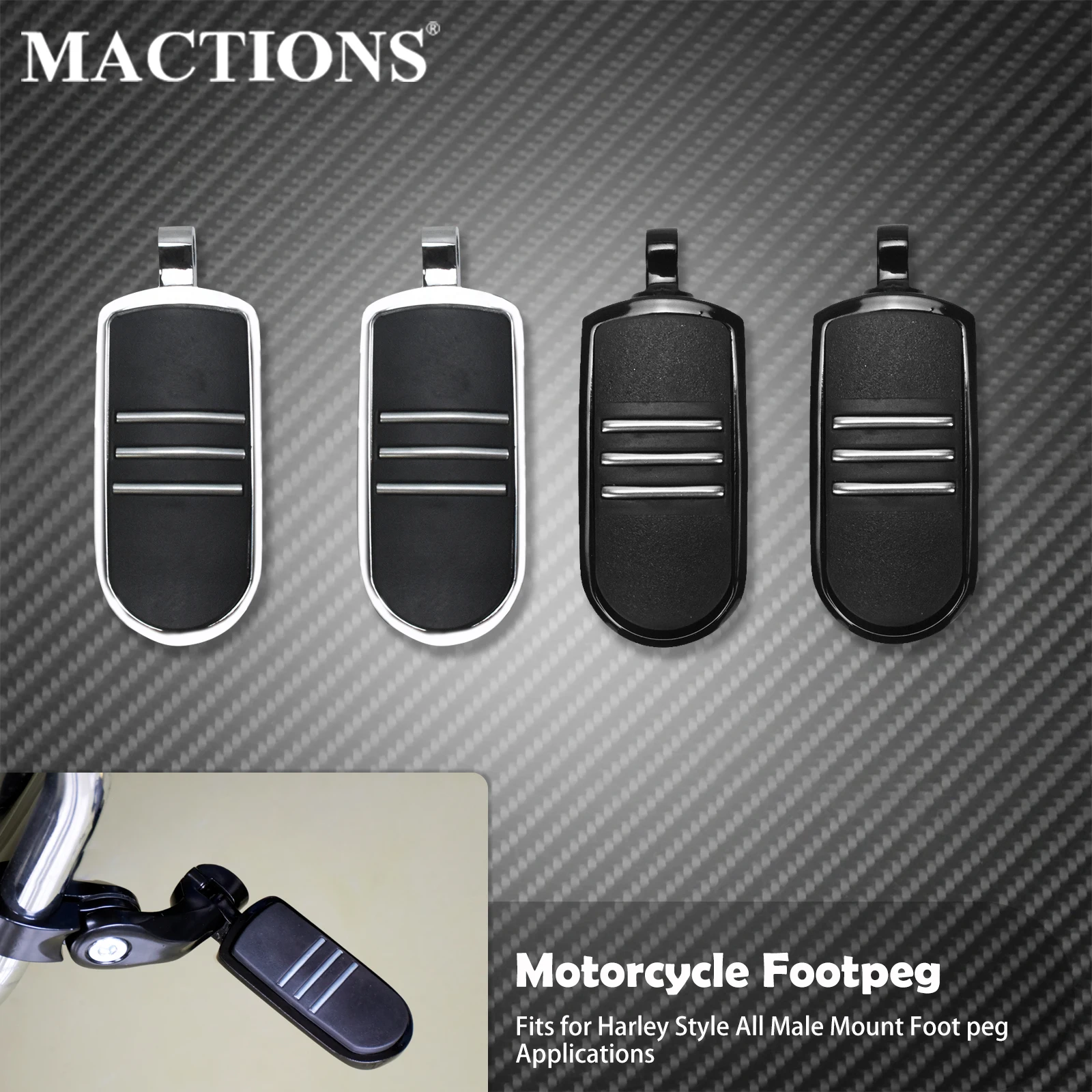 Motorcycle Footpegs Male Mount Pedals Footrests Passenger Highway Pegs For Harley Sportster XL 48 Dyna Softail Touring FLHR FLHT