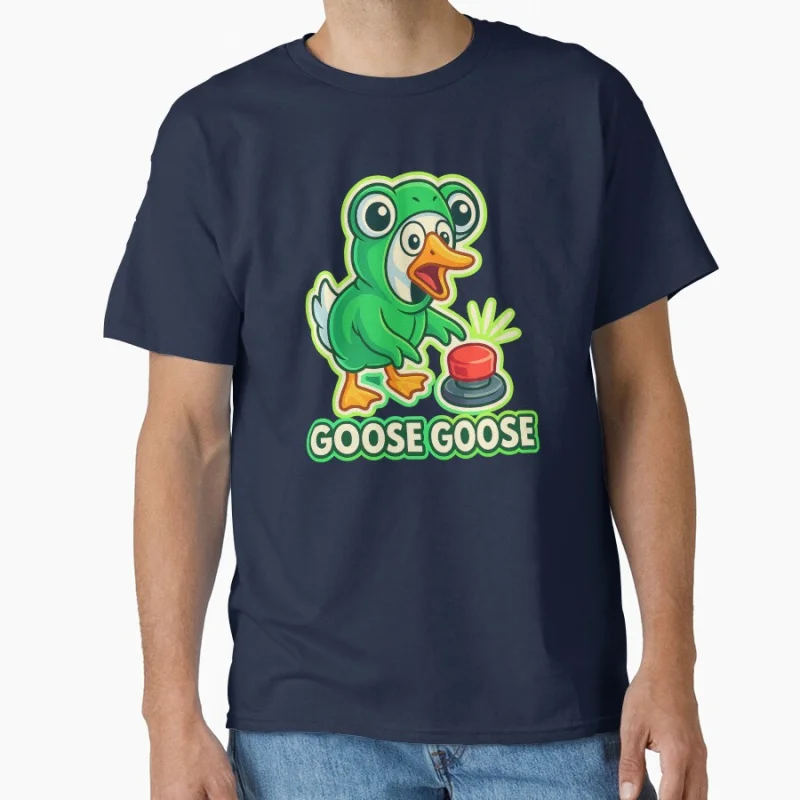 Funny Silly Goose Cartoon Pressing humor Cute Goose meme Funny t shirt for men Large size Tops S-6XL 100% cotton printed Clothes