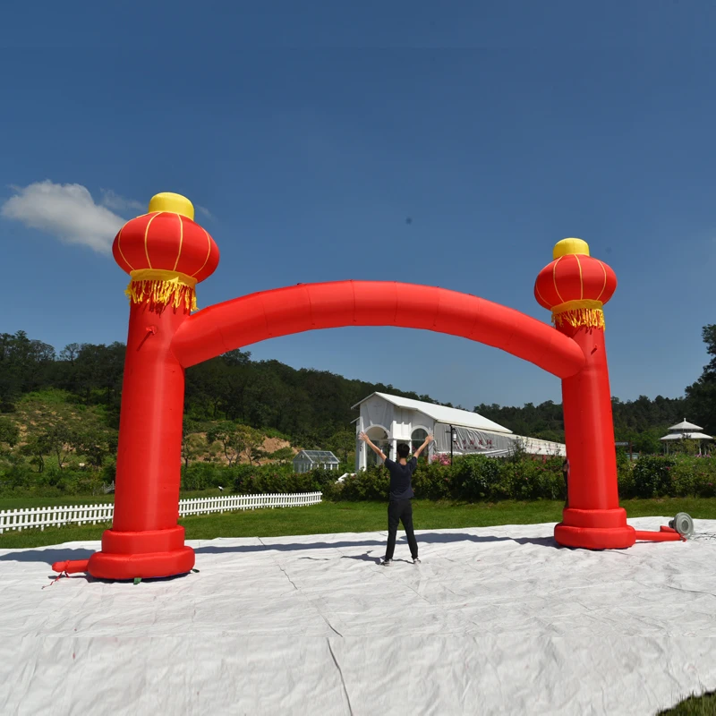 

Opening Chinese inflatable wedding arch rainbow door double leg lantern door opening air model sun door