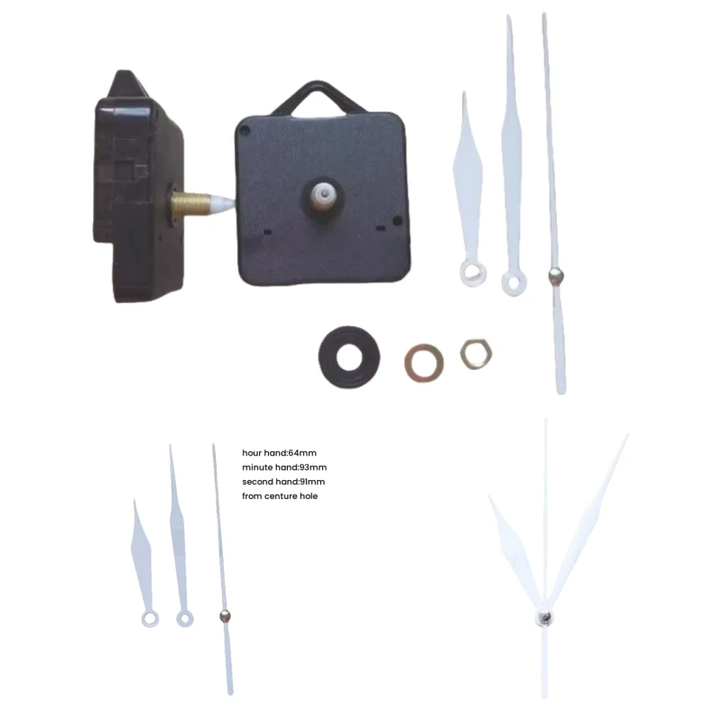

100 pieces new Hot New DIY Mechanism Quartz Clock Movement Parts Replacement Repair Tools Set Kit All-Black Hands Gift elegant