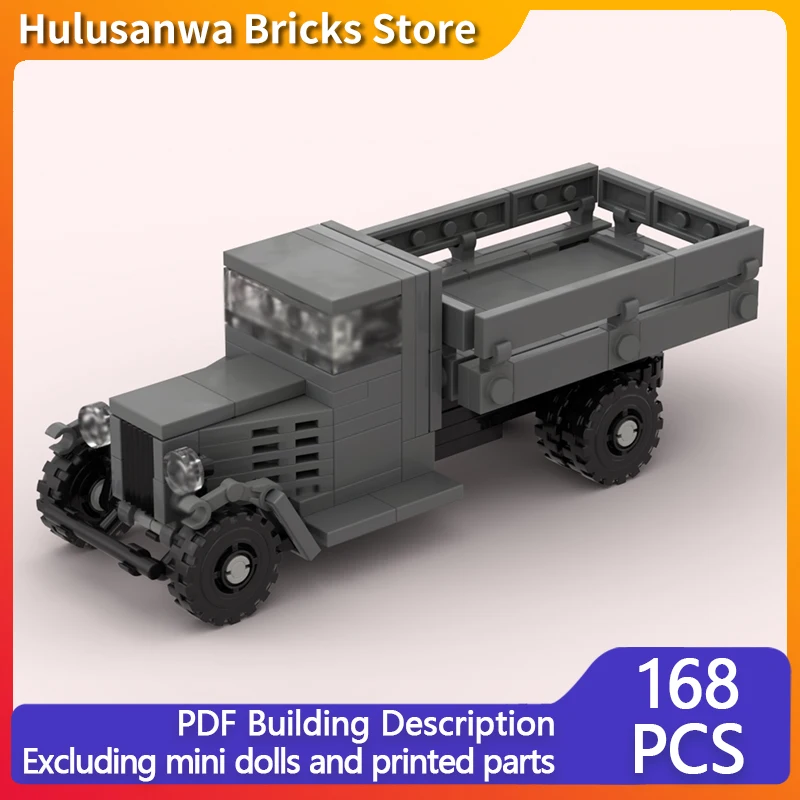 

ZIS-5 WW2 модель военного грузовика MOC строительные кирпичи военное оборудование модульные технологии подарки праздник сборка детские игрушки костюм