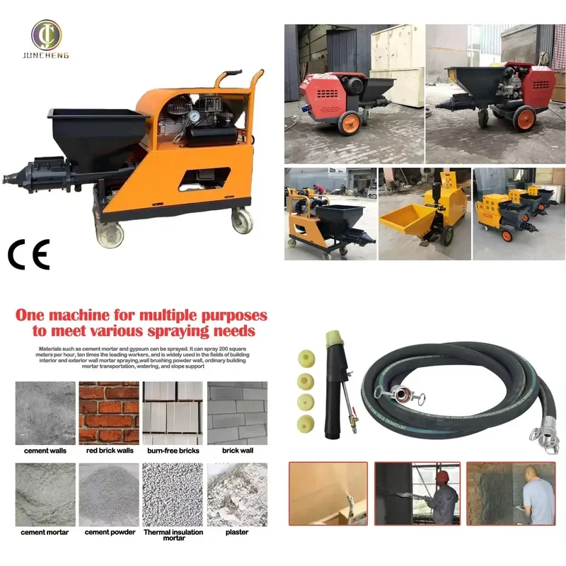 Crusher Cement Plaster Spray Machine Screw Grouting Sand Material Mortar Wall Spraying Pump for Construction Cement Mortar