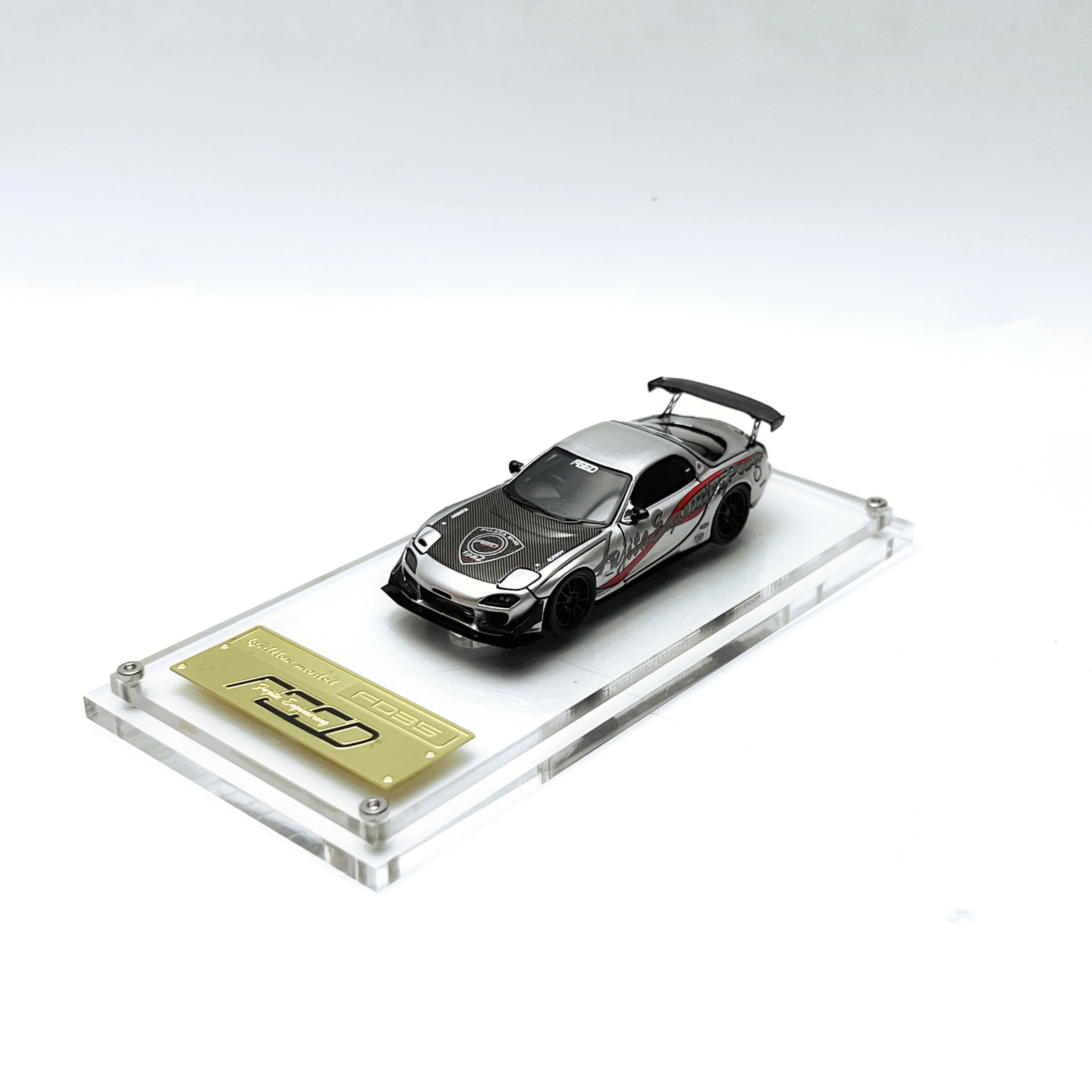 

IG 1/64 Scale Mazda FEED Modified RX-7 Resin Silver Color Car Model Collectible Toy Gift Souvenir Display Ornament