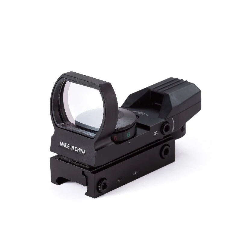 Optical four-change point iris silver film holographic red dot metal toy model photo hood