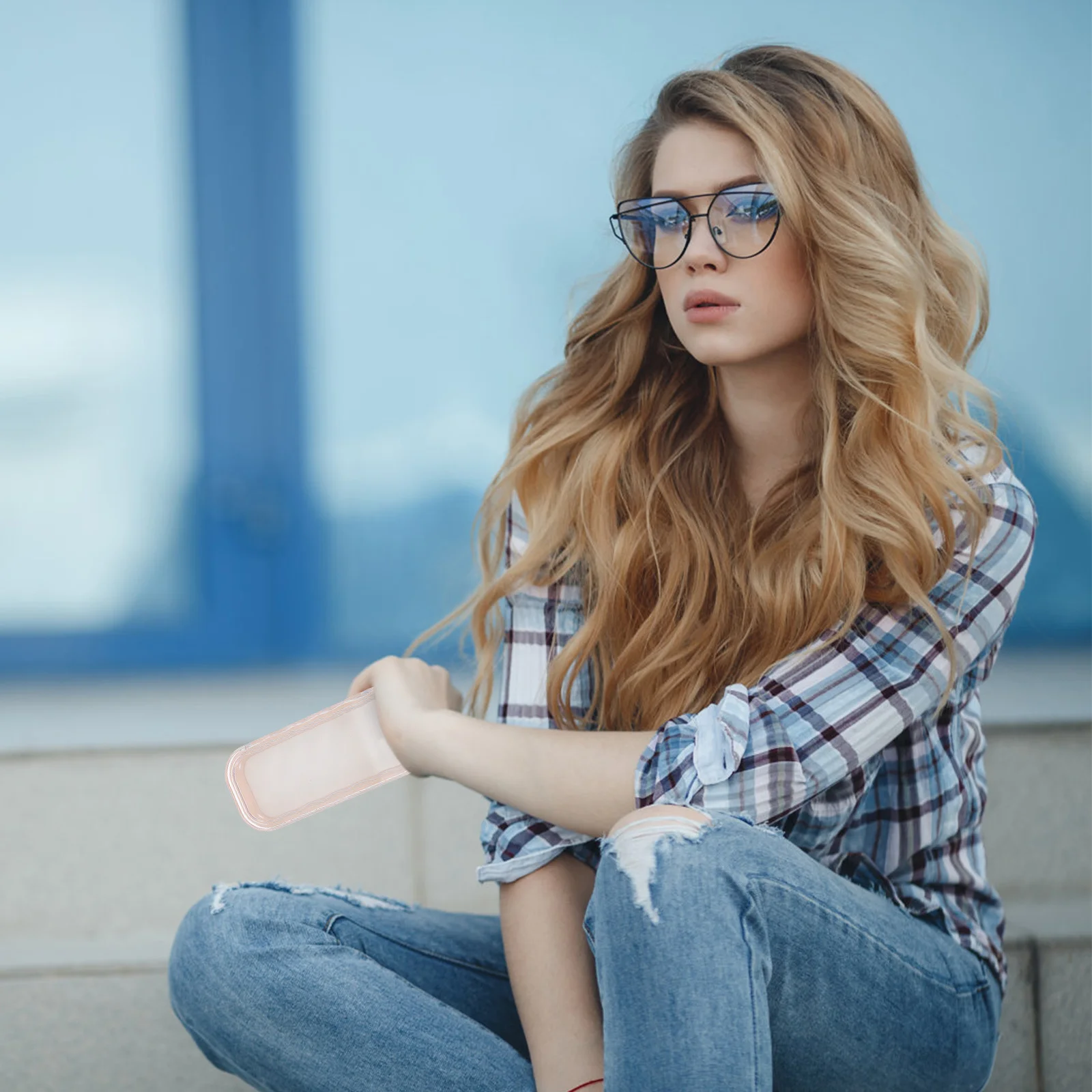 

Transparent Wave Plastic Glasses Case Flip-Top Portable Eyeglass Storage Box Spectacle Holder Travel Sunglasses Organizer