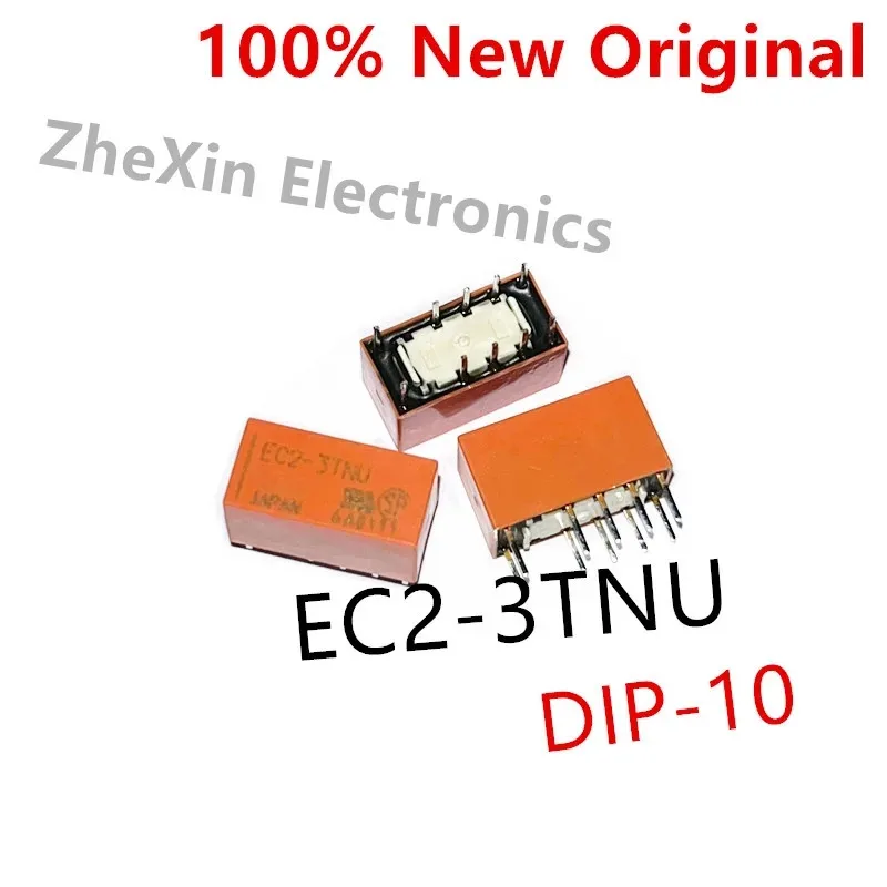 10PCS/Lot   EC2-5NU 、EC2-12NU 、EC2-4.5NU 、EC2-3TNU   DIP-8   New Original Signal Relay 2A DPDT   EC2