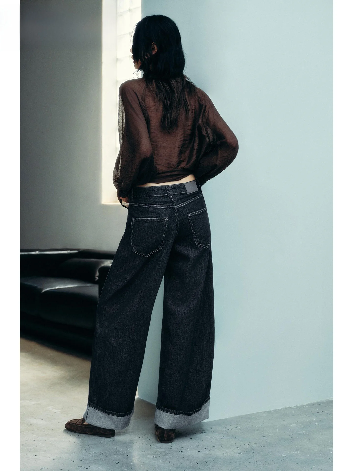 ZAPRHA Faionable Długi Płaszcz Bubble Sve dla Kobiet, Półprzezroczysty, Wyszczuplający, Uniwersalny, Casualowy, na Jesień 2025