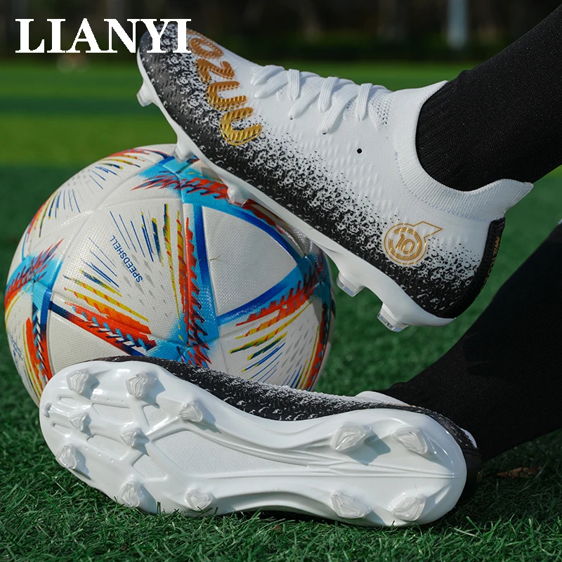

LIANYI New Youth Professional Soccer Shoes Men Soccer Shoes Light Color Free Shipping Anti-slip Spikes Anti-slip Training Shoes