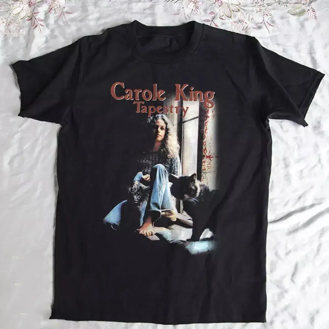 Vtg Carole King Tapestry Album Black Unisex t-Shirt J891