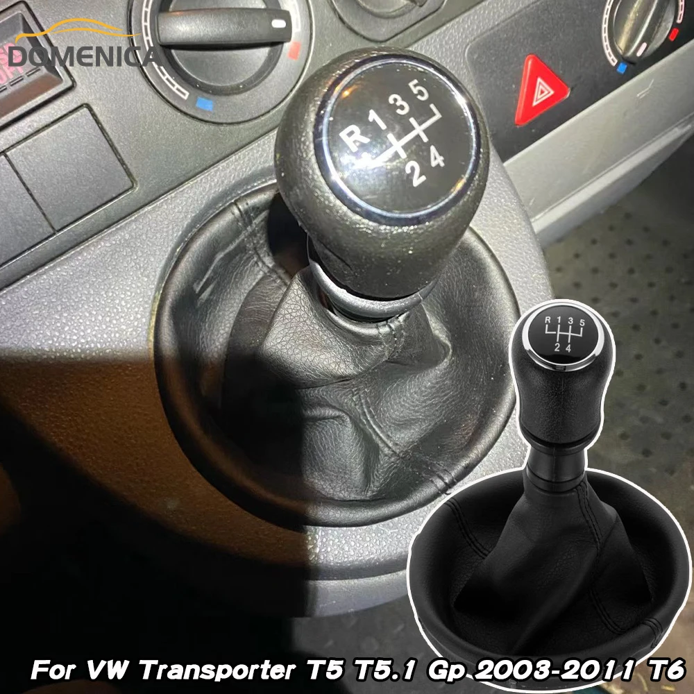

For VW Volkswagen Transporter T5 T5.1 T6 Gp 2003-2011 Car Gear Stick Shift Knob Leather Gaiter Boot Cover 5 6 Speed Accessories