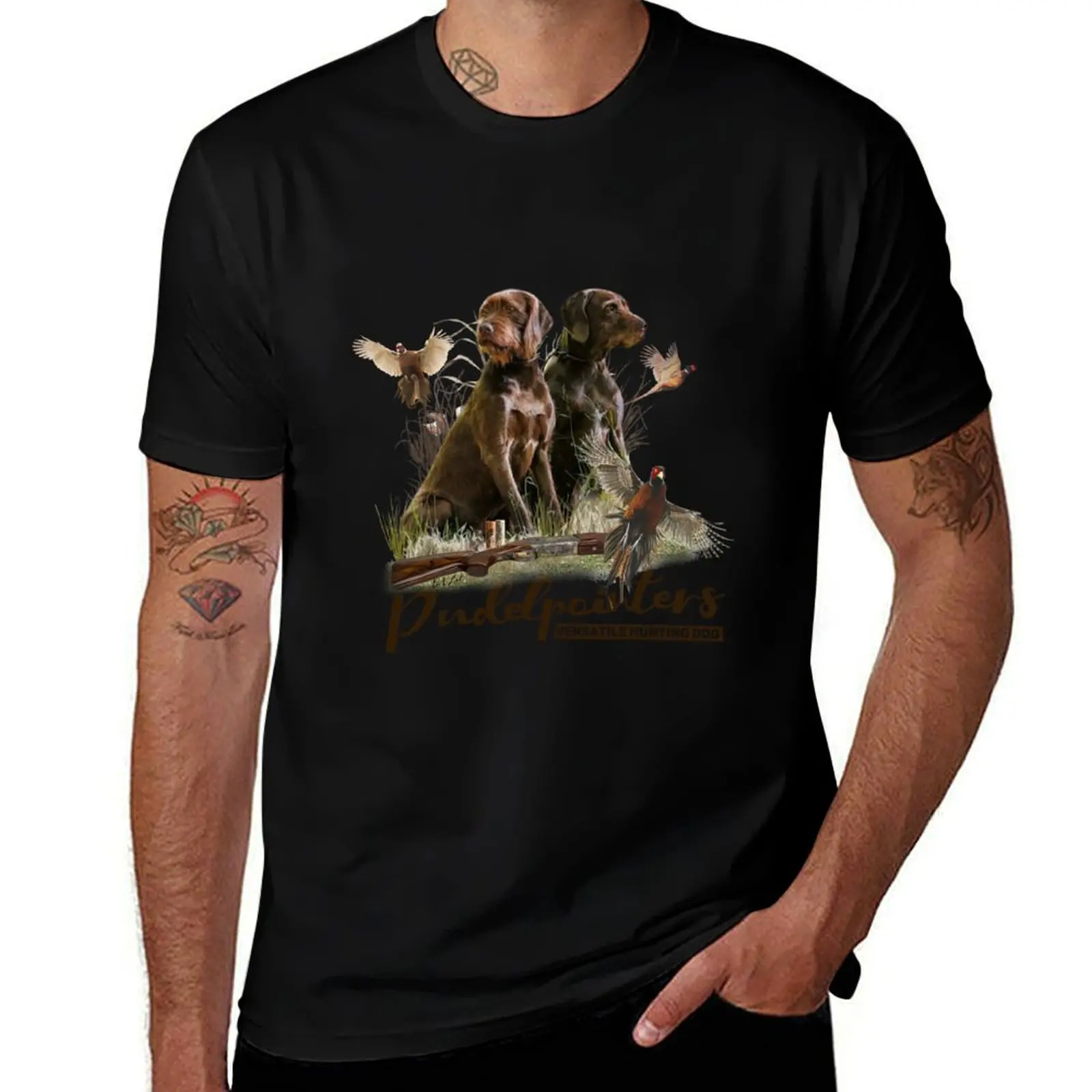 Pudelpointers, Hunting pheasant T-Shirt heavyweights vintage clothes mens plain t shirts