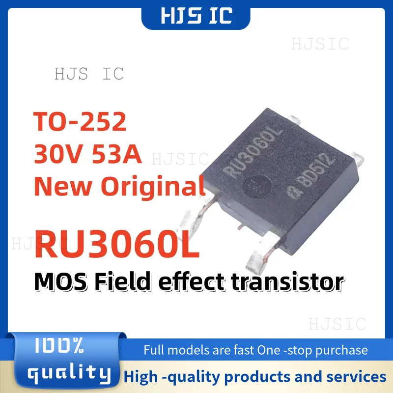 (10-50) piezas/lote MOSFET de Potencia de Canal N Original RU3060L 30V/53A TO-252 Mejor Calidad en Existencia