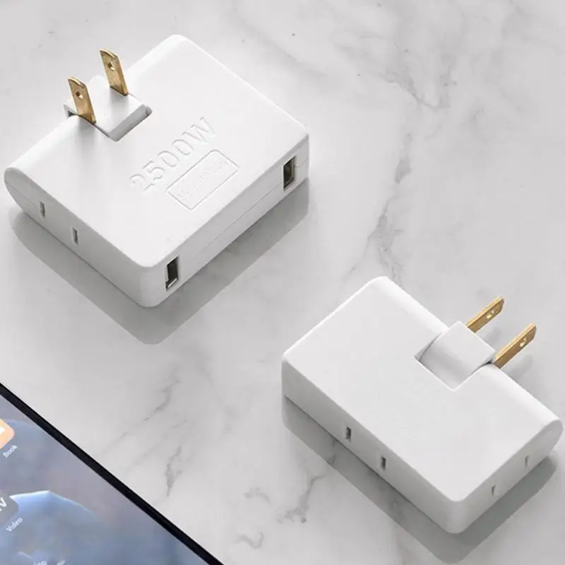 652f 벽 콘센트 익스텐더 180 ° 연장 플러그 어댑터 회전식 USB 소켓 변환기