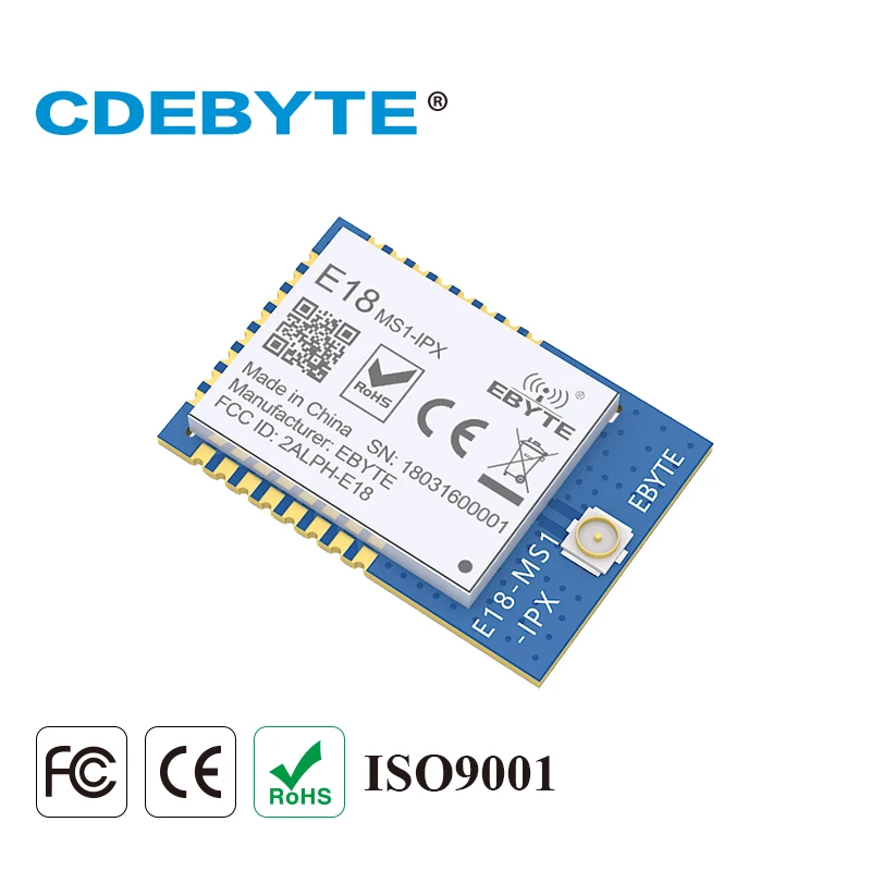 

CC2530 2.4GHz ZigBee Module CDEBYTE E18-MS1-IPX IPEX 8051 MCU Mesh Network Router Terminal Coordinator Wirelss Transceiver