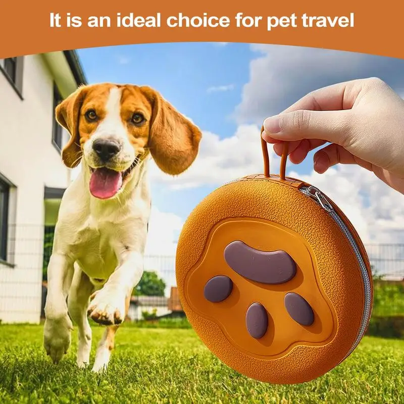 

Silicone Puppy Feeder Travel Dog Bowls Foldable Portable 2-in-1 Leak-Proof Lightweight Folding Silicone Dog Feeding Bowl