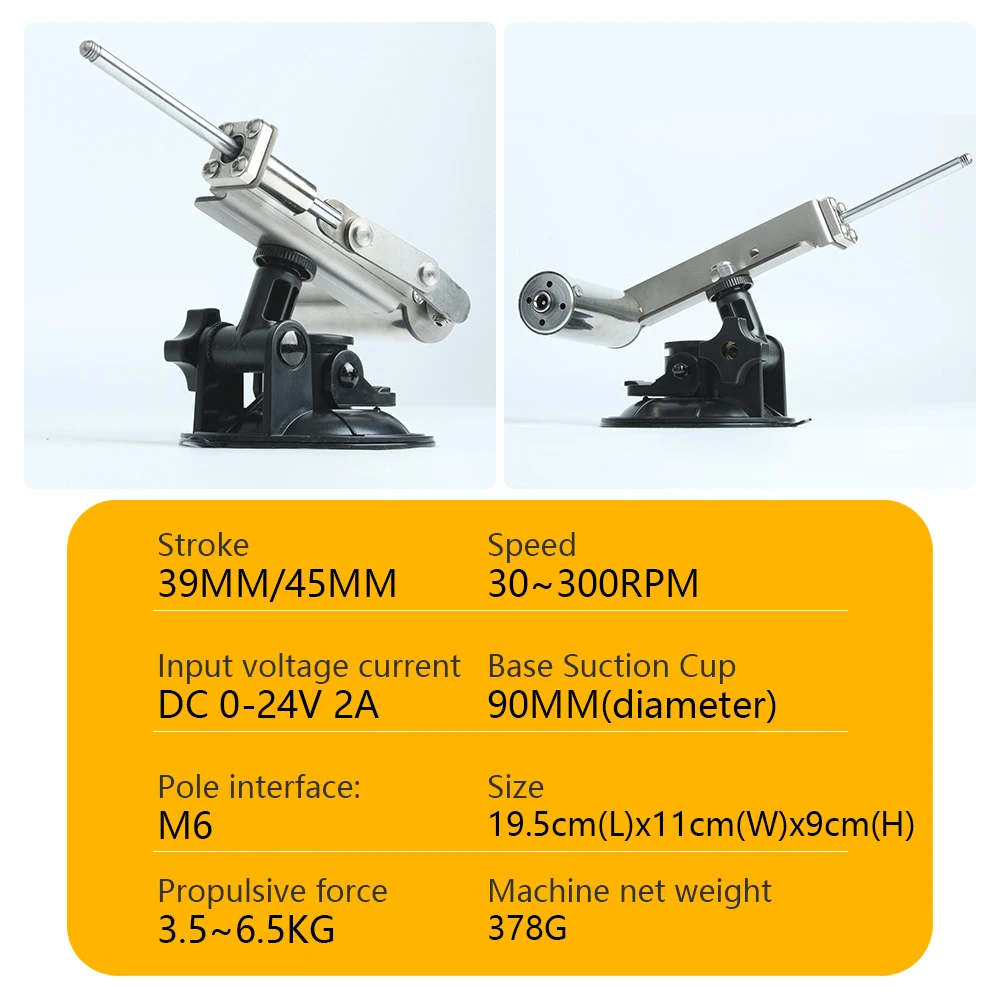39mm/45mm Stroke Mini Telescopic Sex Machines with 60mm Plate Adjustable Speed Reciprocating Linear Actuator Sex Toys 100V-240V view 3