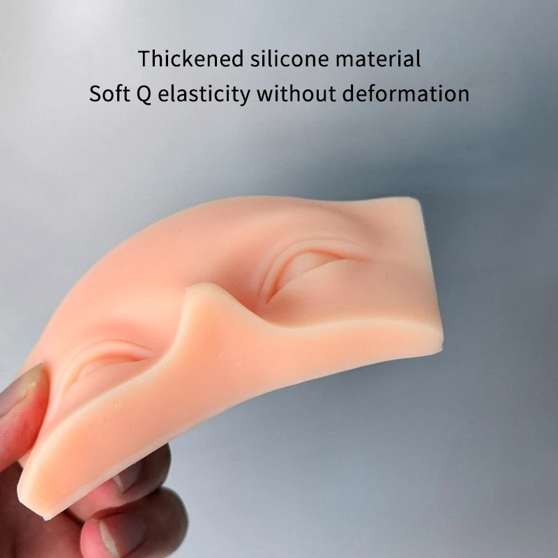

1Pcs Grafted Eye Mannequin Model Silicone Skin Face Makeup Tools 5D Eyebrows Lashes Extension Training Practice Head Soft