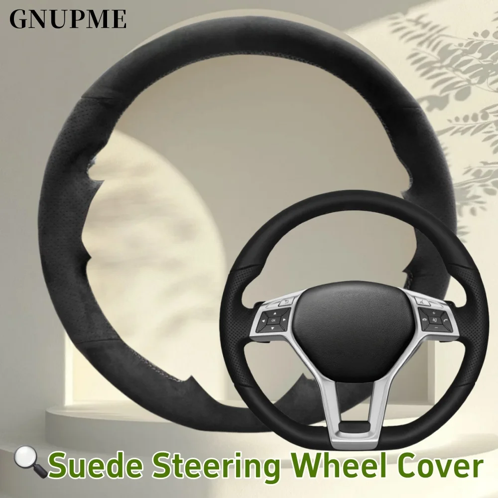 

Custom Car Steering Wheel Cover Suede For Mercedes Benz A45 AMG W176 C63 W204 CLA C117 CLS S-Model 2011-2016 Car Steering Wrap