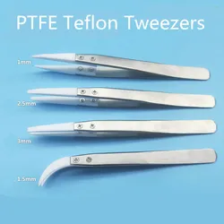 1PC PTFE Teflon Polytetrafluoroethylene Tweezers Acid Alkali Resistance High Temperature Anti Static Silicon Nipper