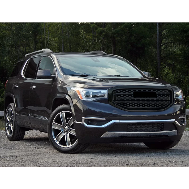 Magickit Gloss Black Front Bumper Upper Grille for 2017 2018 2019 GMC Acadia Denali Radiator Center Grill Mesh 84378394