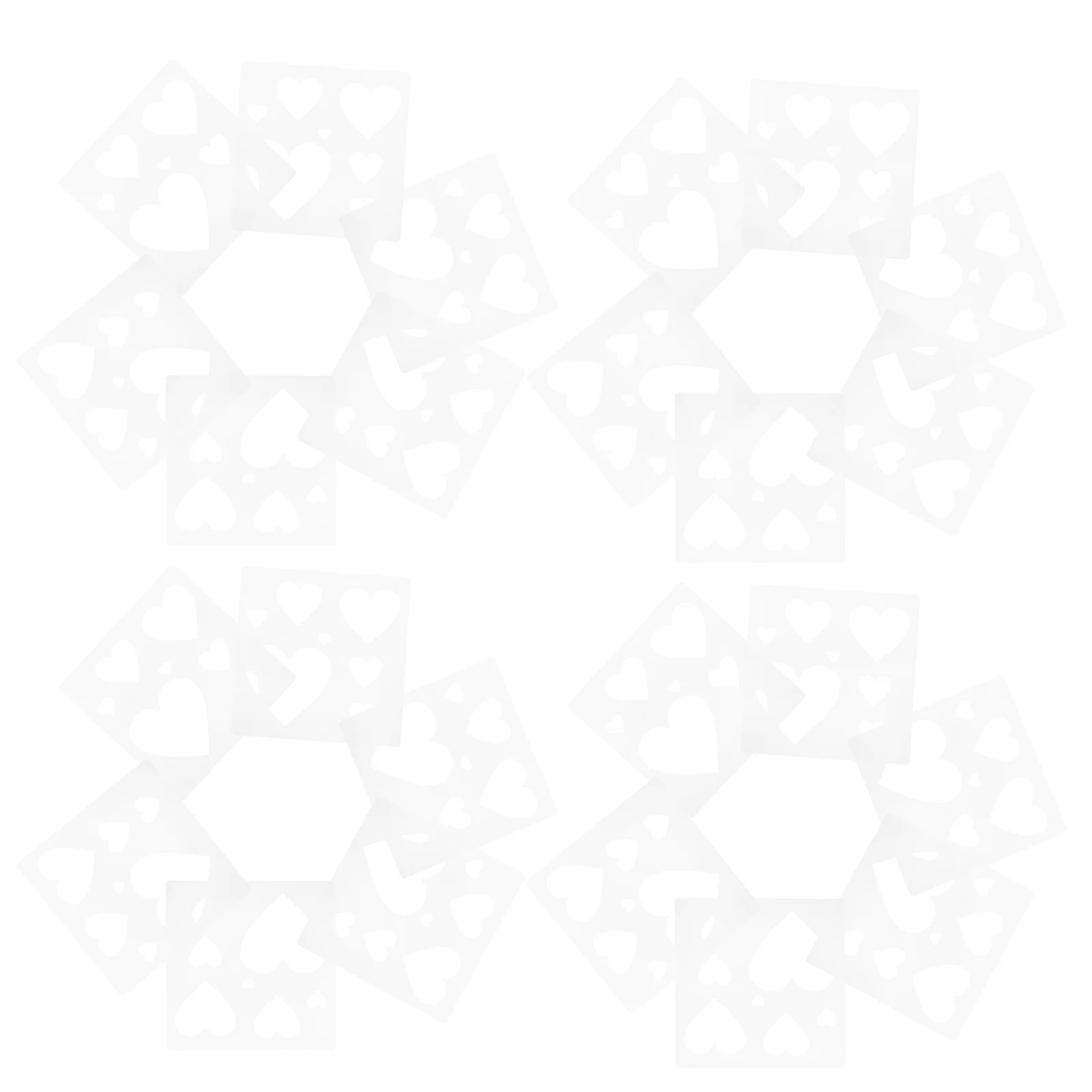 

30 Pcs Heart Stencil Template Hearts Stencils Reusable Crafting Shaped Painting