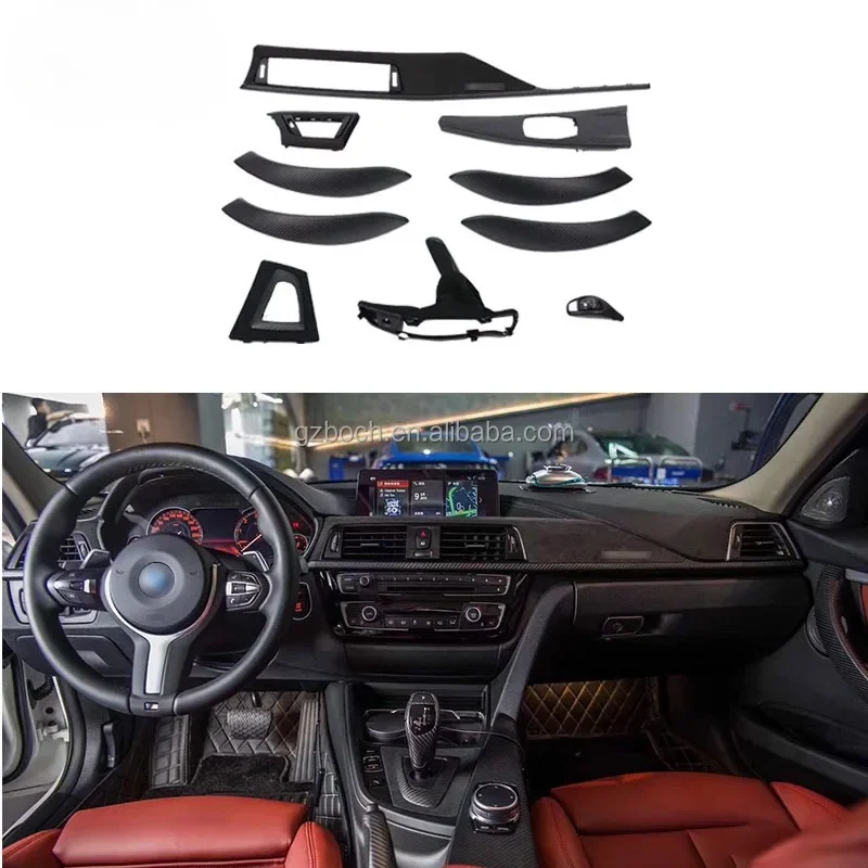 BMW 3 Series 4 Series F30 F35 F32 F33 F36 330i 320i 430i Carbon Fiber Interior Automotive Interior Dry Carbon Fiber Interior