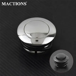 Motorcycle Black/Chrome Pop Up Fuel Tank Cap Right Hand Thread Reservoir Gas Cap For Harley 1982-2010 Dyna Softail Touring XL