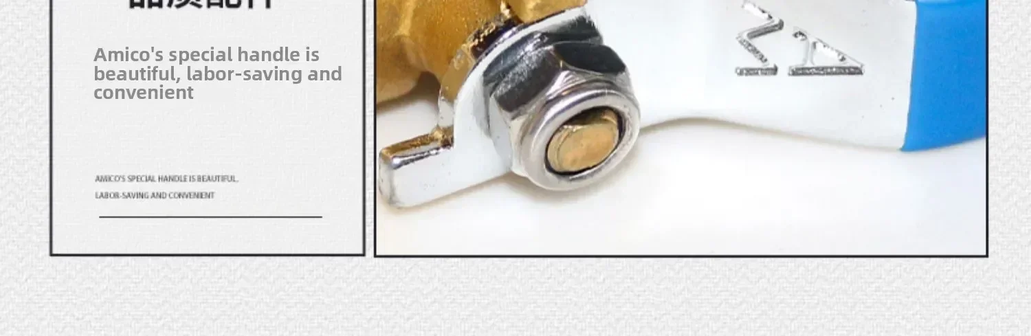 New brass thickened ball valve 4 points 6 points internal thread water valve switch household water inlet and drainage DN15