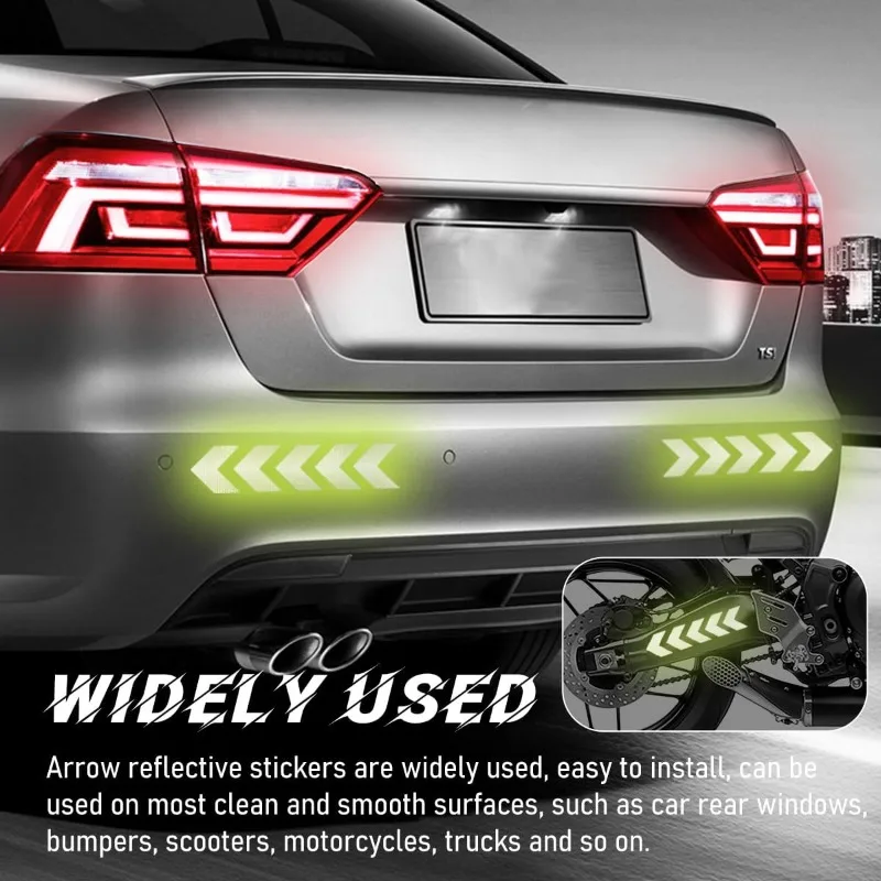 Car Helmet Safety Reflective Stickers High Visibility Waterproof Luminous Warning Reflector Strip Tape for Night Riding Walking