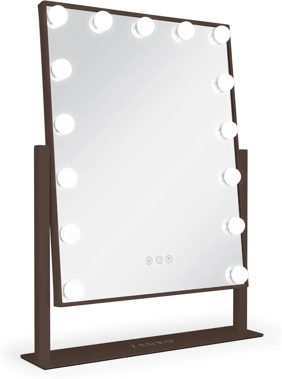 

Hollywood Lighted Vanity Mirror with 15 LED Bulbs, 3 Color Light Settings, 360° Rotation Makeup Mirror Head