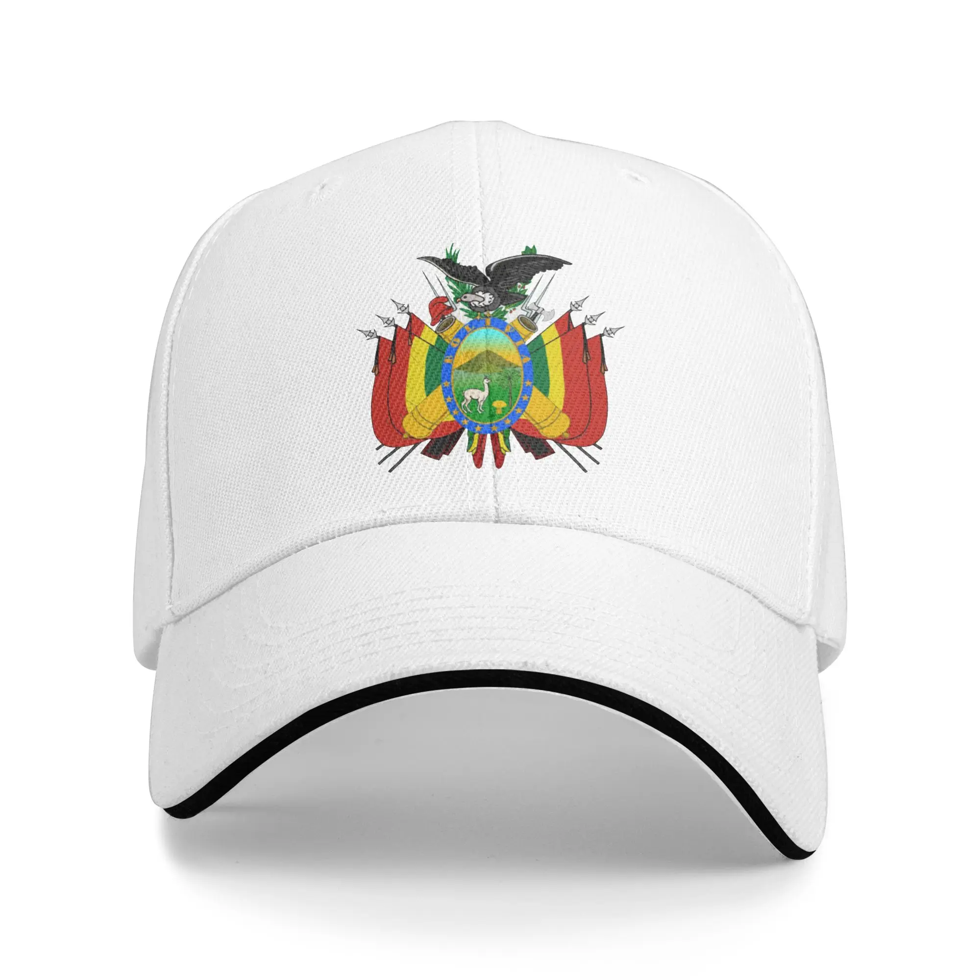 Coat of arms of Bolivia and National Emblem Hiking Baseball Caps Boy  Printing Tactical Trucker Cap Womens Pool Party Sun Hats