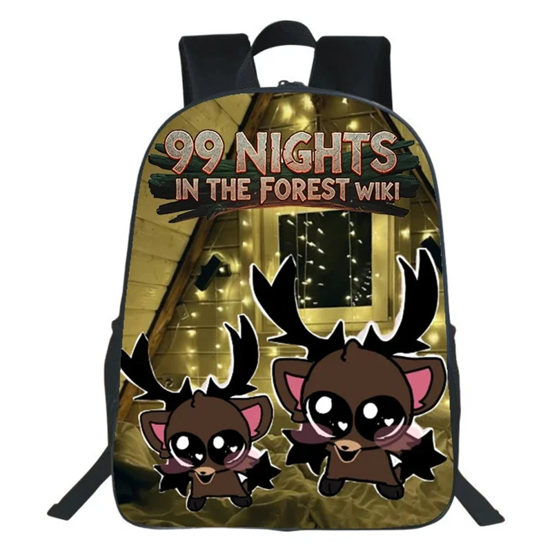 99 Nights In The Forest ゲームバックパック 40cm 学生スクールバッグ かわいいストラップリュックサック 子供ティーン向け コスプレ ハロウィンパーティーギフト