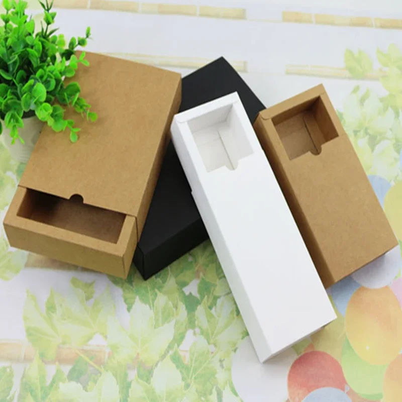 20 cajas de embalaje de papel Kraft marrón Natural, cajas de cartón para jabón, recuerdos de boda, cajas de regalo de dulces para bolsa de compras