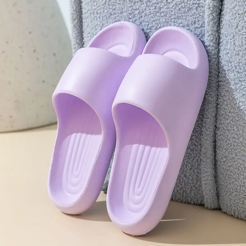 

Fashion Women Slippers Summer Flat Lightweight EVA Home Bathroom Slippers Comfort Massage Couples Indoor Slides Shower Shoes