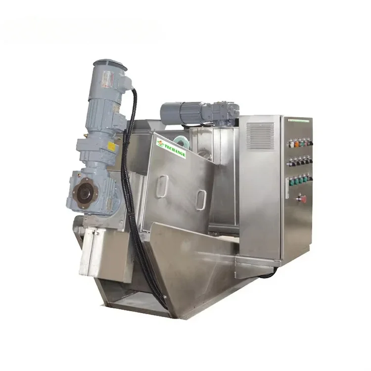 Purifying Sewage Environmental Sludge Dewatering Multiple Disc Screw Filter Press