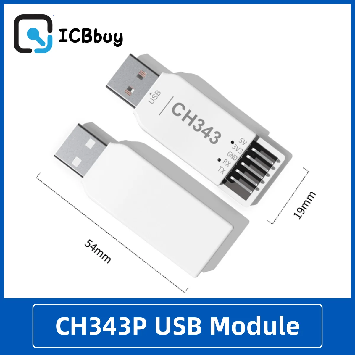 CH343P USB to Serial Port TTL Module with Shell, Industrial Grade High Speed 6M Baud Rate CH340 Upgraded Model