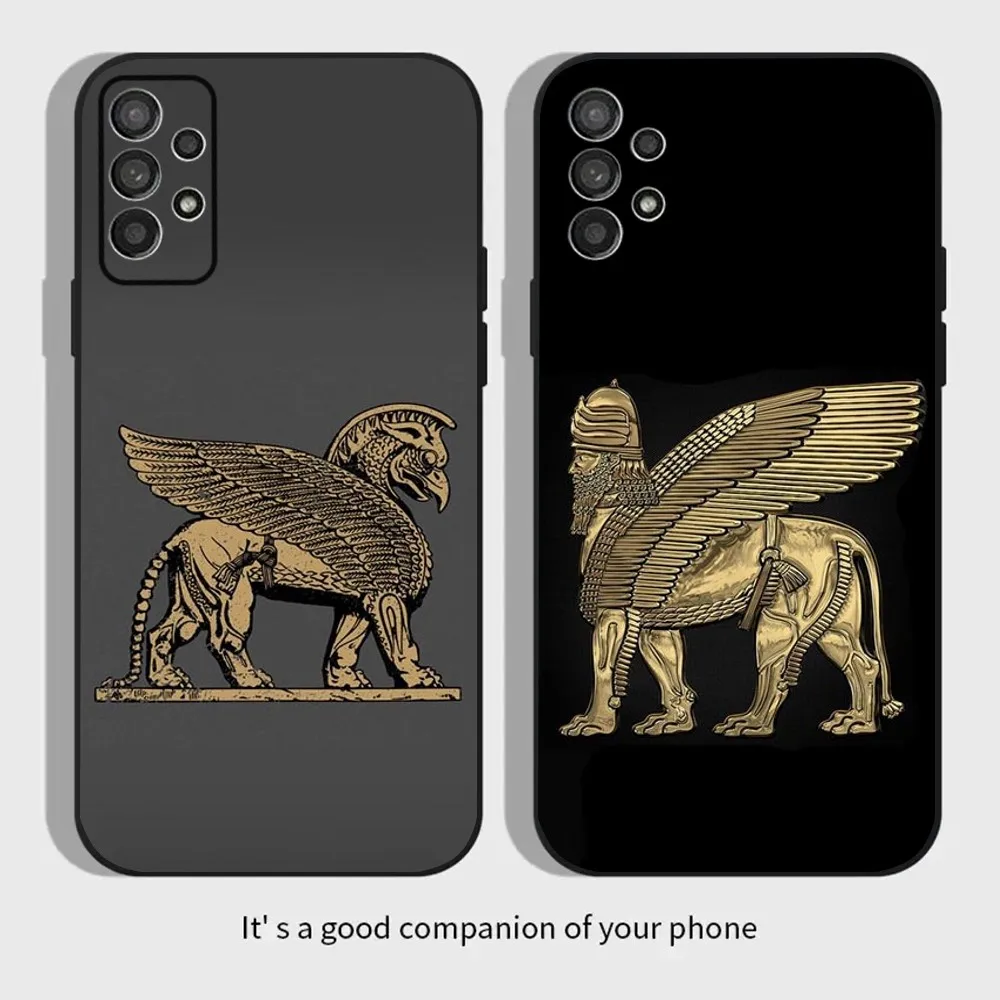 Lamassu Assyrian Mesopotamian  Phone Case For Samsung Galaxy A13,A21s,A22,A31,A32,A52,A53,A71,A80,A91 Soft Black Cover