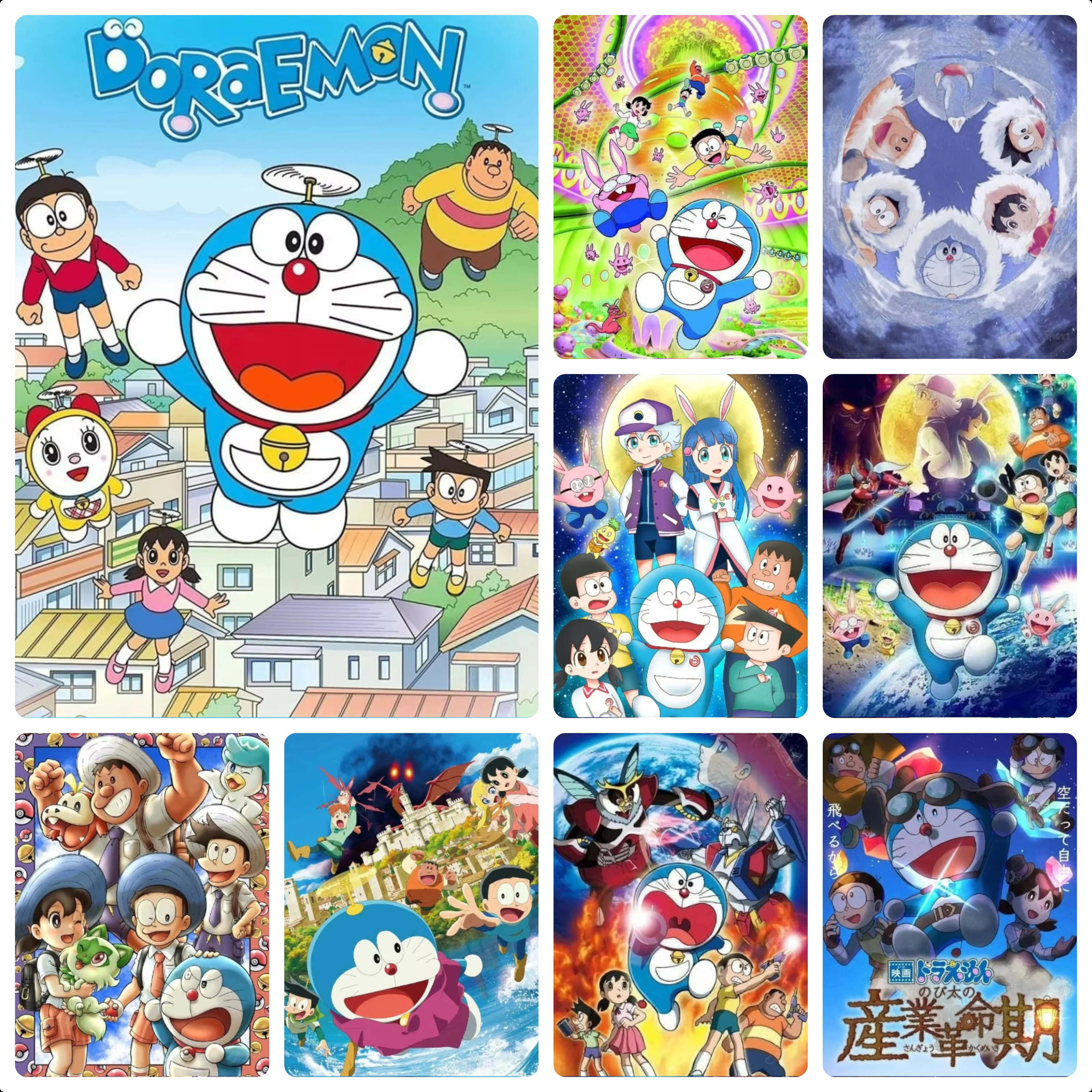 Doraemon Nobita Japanese Anime  Jigsaw Puzzles 500/1000/1200/2000PCS Handmade Art Exquisite Home Decor Gift No Frame