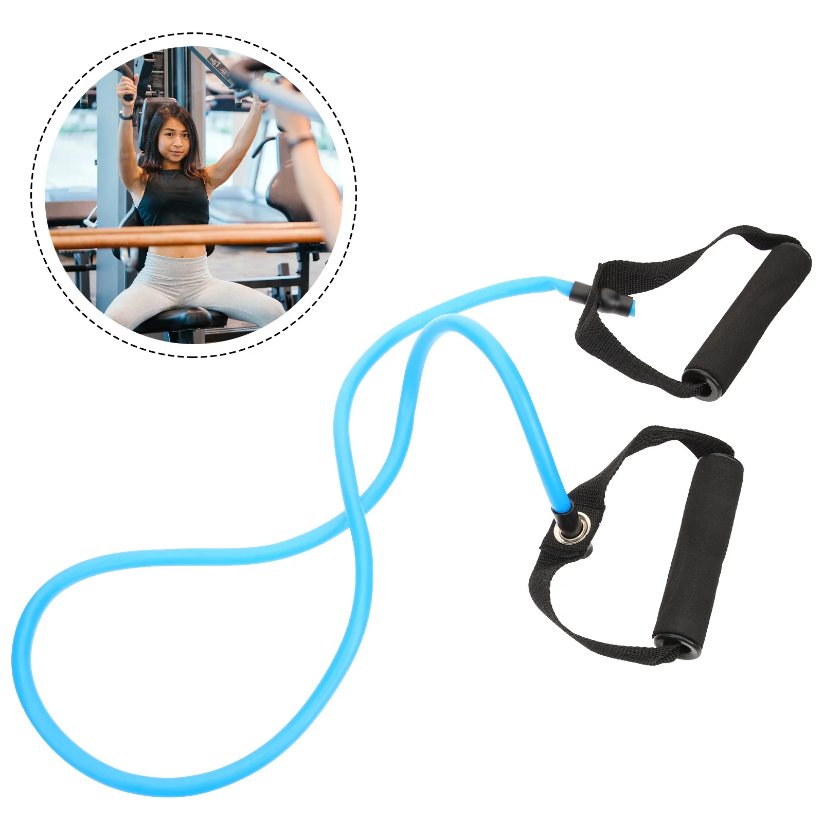 

1Set Fitness Resistance Band Highgrade Durable Muscle Training Rope Portable Home Gym Workout Exerciser Chest Expander Handle