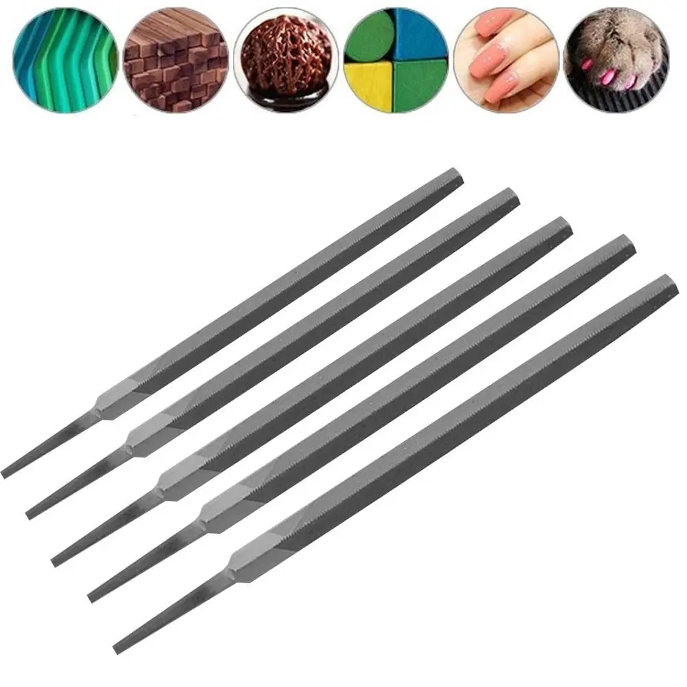 Durable Steel Triangle Saw File Triangle 6/8/10/12/14 Inch Hand File Sharpening Carving Sharpener Metal