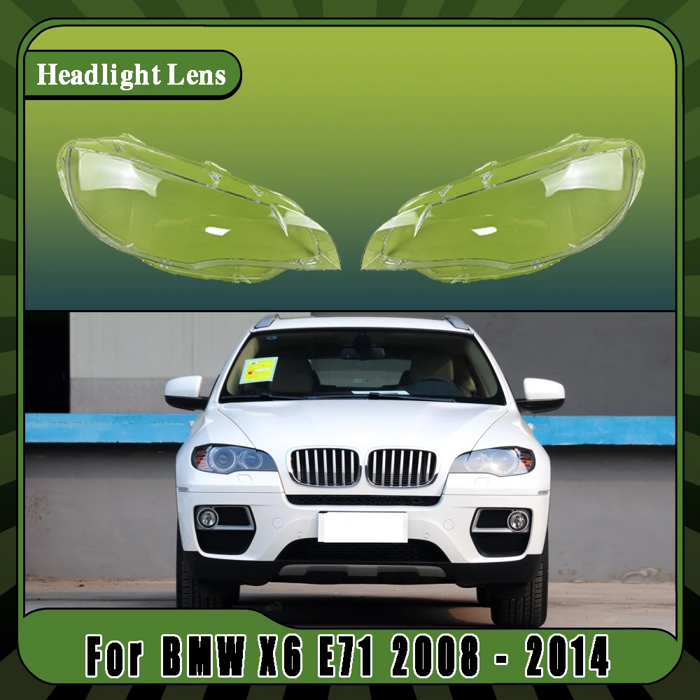 

For BMW X6 E71 2008 2009 2010 2011 2012 2013 2014 Car Front Headlight Cover Headlamp Lampshade Lampcover Head Lamp Light Covers