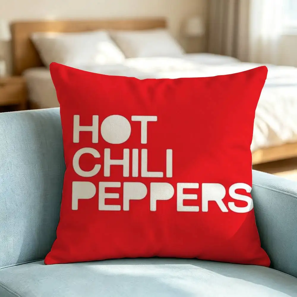Red Hot Chili P-Peppers  Pillow Case Square Double-Sided Sofa Cushion Cover Bedroom Bedside Pillow Gift